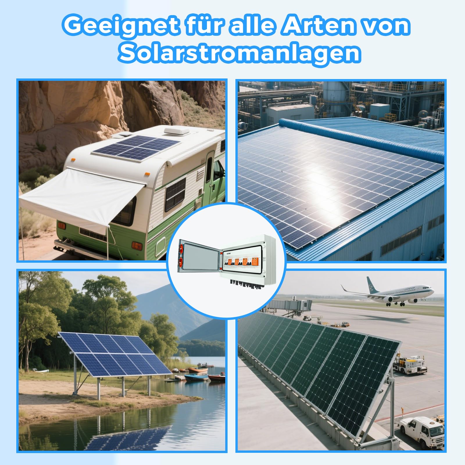 Ochrona przeciwprzepięciowa PV, 4 struny solarna skrzynka przyłączeniowa