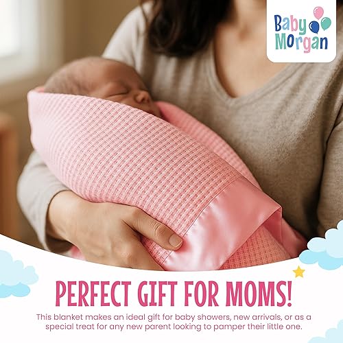 Miniatura 7 de Mantas  Manta térmica de punto gofre cálida para cuna  Manta suave y acogedora para cuna de bebé, bebé, cochecito o comodidad de la siesta, regalo