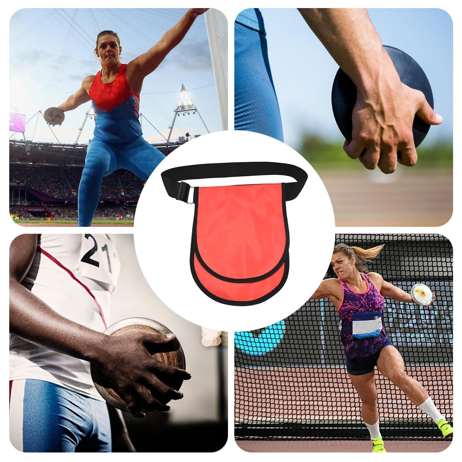 Bolsa para atletismo – Portaletas ajustable para lanzamiento de peso, disco, diseño de tela Oxford, bolsa de equipamiento deportivo portátil | que transportan de entrenamiento — view 3