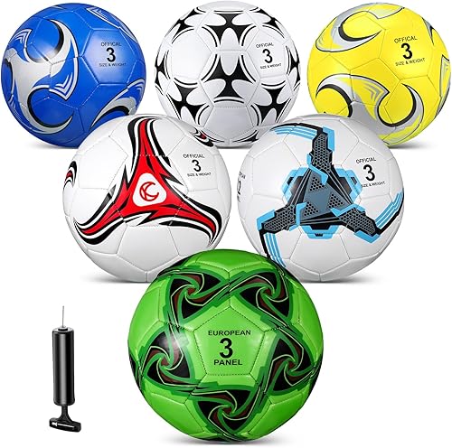 Jenaai Balón de fútbol cristiano de donación benéfica a granel con bomba, tamaño desinflado 3, 4, 5, pelota de fútbol cosida a máquina para regalos