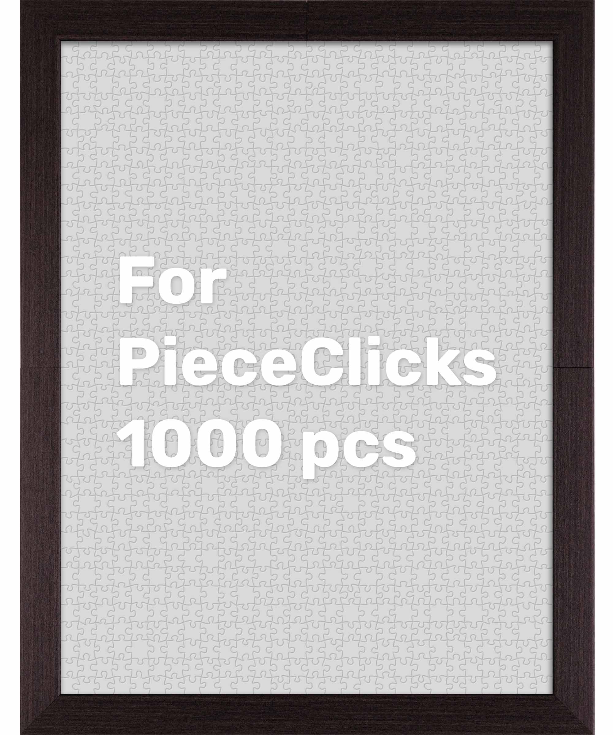 Photo 1 of PieceRelax PieceClicks Jigsaw Puzzle Frame - Charcoal Brown - Wood Style