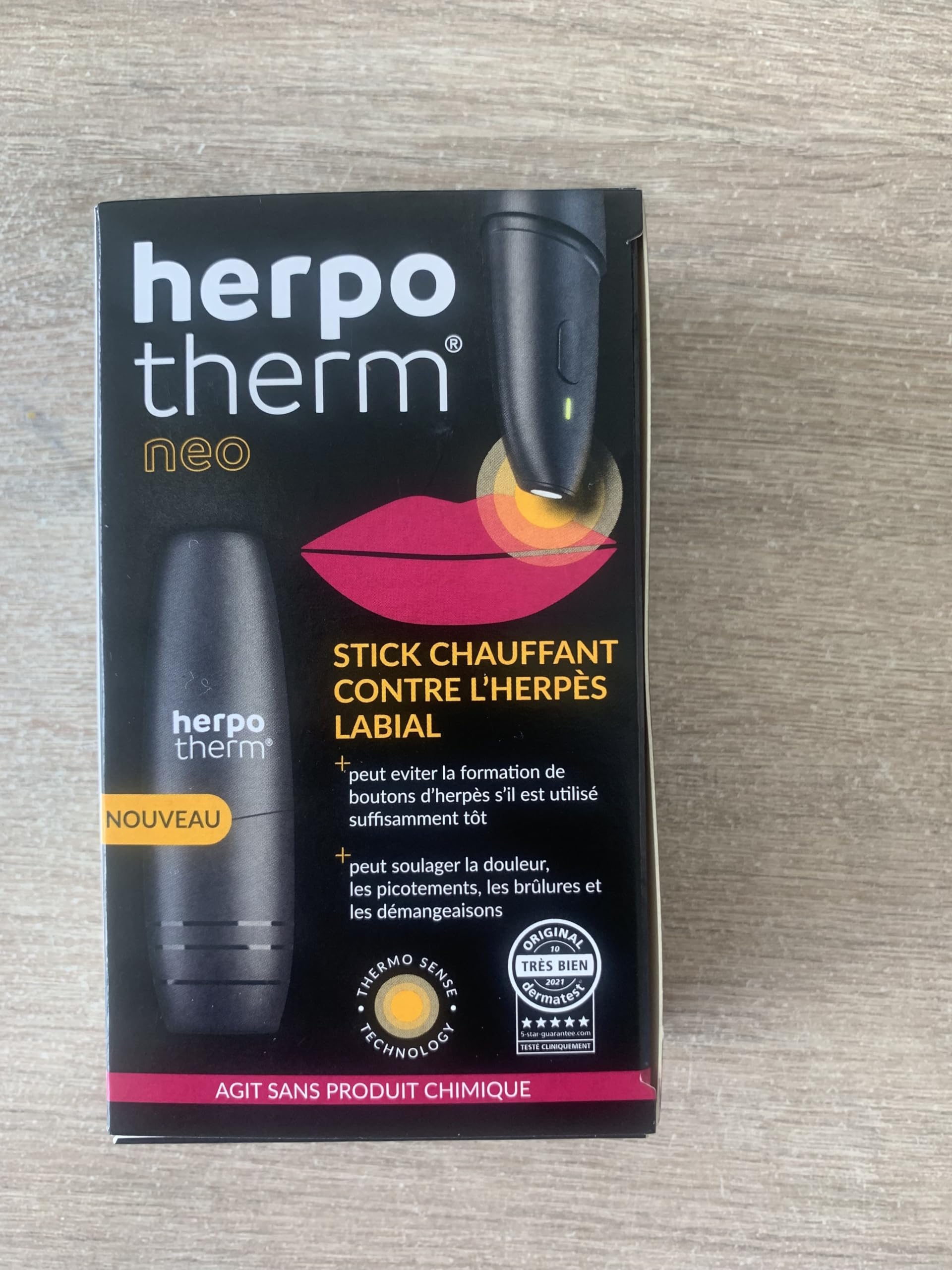 Stylo chauffant | Agit par la chaleur concentrée | Traitement local des symptômes de l'herpès labial | Accélère la guérison | 1x Stylo chauffant