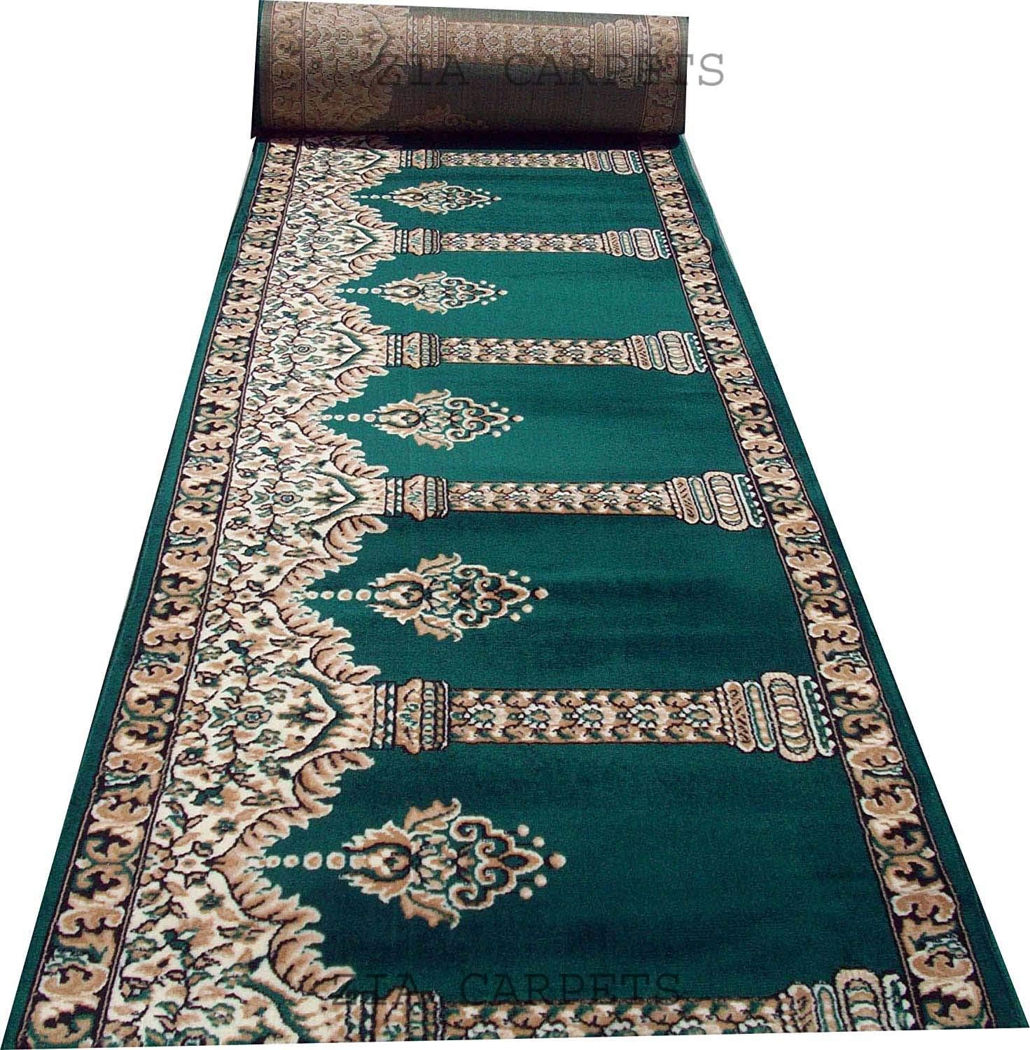 zia carpets Washable ZANAMAZ Prayer Carpet & Gallery Carpet with 0.5 INCH Thickness 4 x 14 Feet ZANAMAZ Carpet