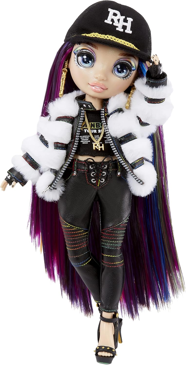 Rainbow High Rockstar Lyric Lucas Rainbow Model Doll and Playset with 2 Matching Outfits, 1 Musical Instrument & Doll Accessories, for Children from 6 to 12 Years 423232-INT