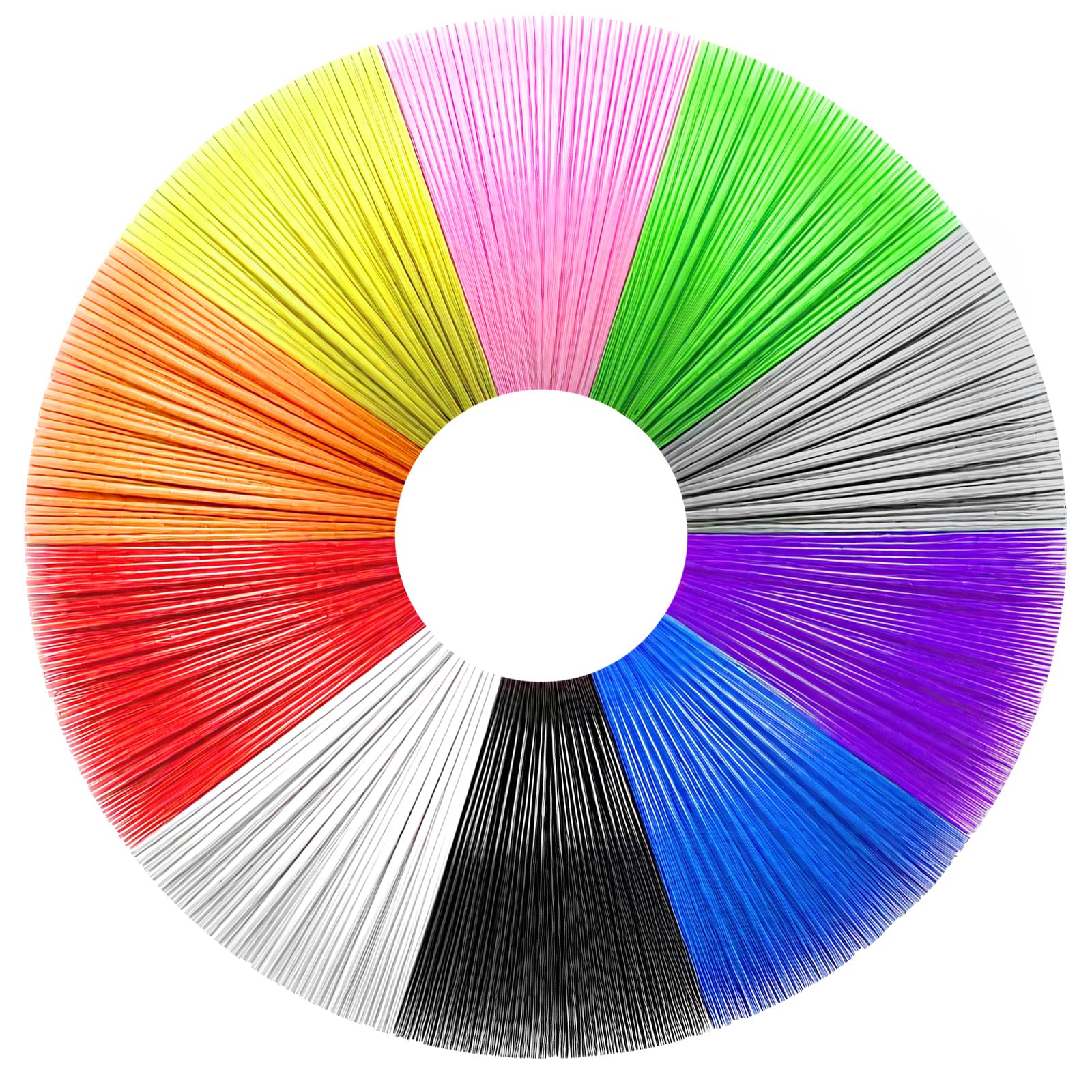 PCL 3D Pen Filament, 10 Colors 1.75mm, 50m 3D Pen Filament for Kids and Adults, for 3D Pen and 3D Printers