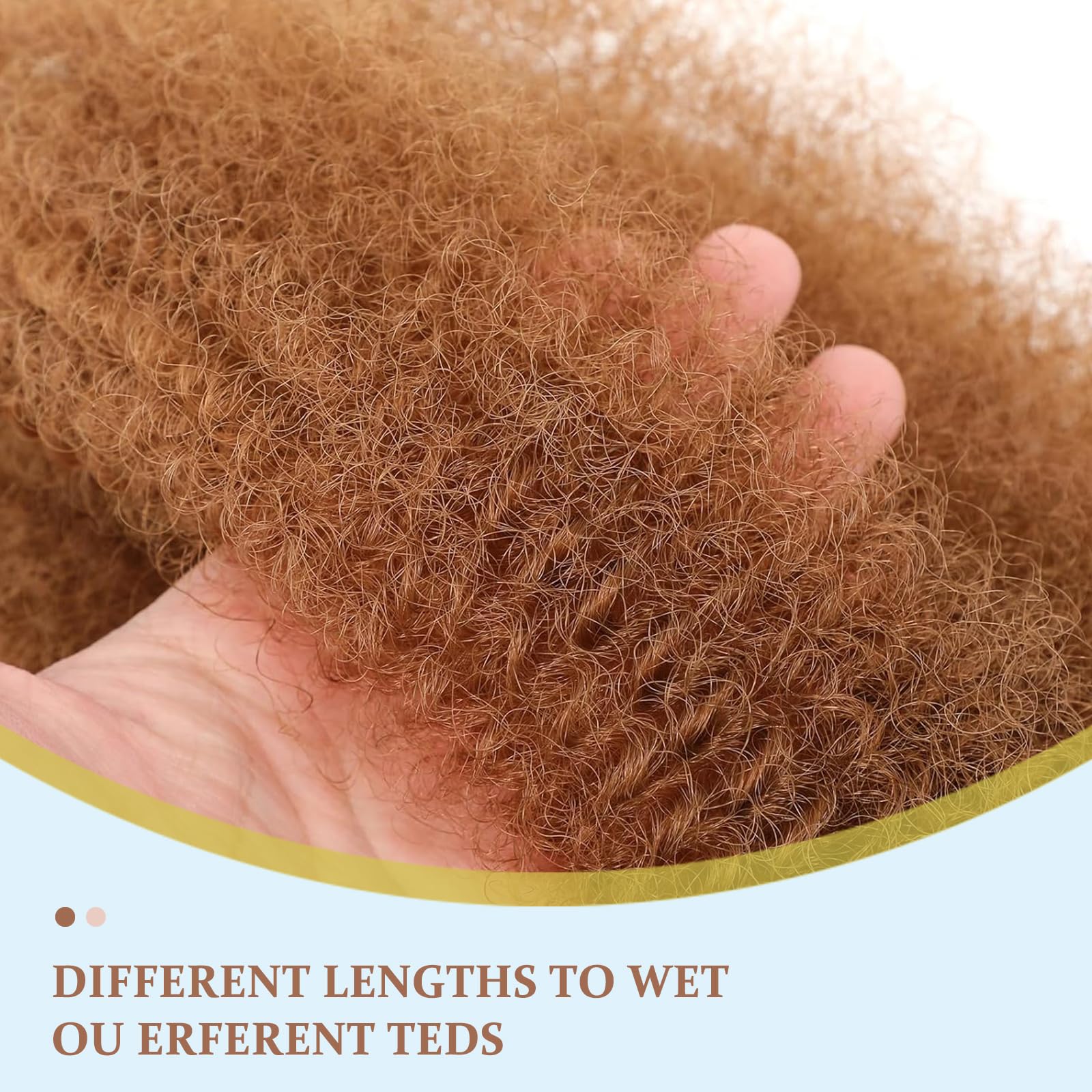 LPARMJIT Sprężyste Afro Kinky Twist Warkocze do tkania włosów Pre-Fluffed Afro Twist Przedłużenia włosów (30#, 25 cm (opakowanie 8))