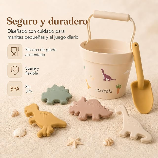 Foto 2 de 8 de coolable Set de 6 Juguetes de Playa de Silicona para Niños
