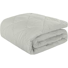 NTBAY Down Alternative Toddler Comforter, Lightweight and Warm Solid Color Baby Crib Quilted Blanket, 39x47 inches, Light Grey