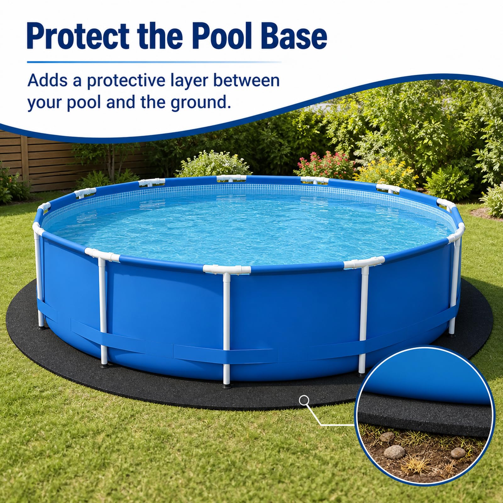 Tapis De Sol Piscine ExtéRieur,Tapis De Sol Et De Protection Pour Piscine