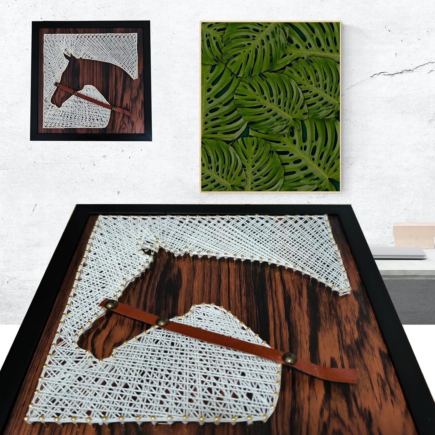 EYANKUNG String Art DIY Crafts Kits for Adults Beginner Unique Women Gift (Horse 12 * 12inches)