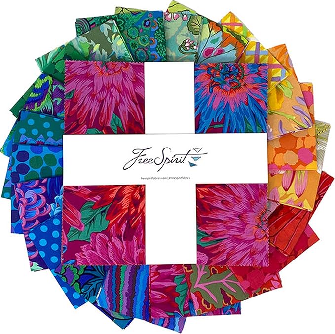 Kaffe Fassett Classics Plus Rainbow Layer Cake 42 10" Fabric Squares