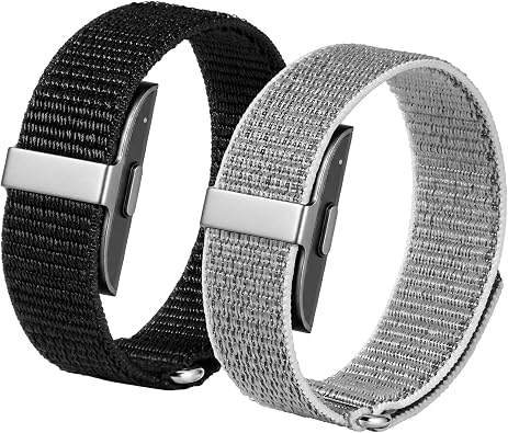 MoKo 2Pack Nylon Loop Replacement Strap Compatible with Hume Band Tracker | Hook&Loop Breathable Soft fabric Wristband, One Size Fits Both Men and Women,easily adjust to fit without extra tools
