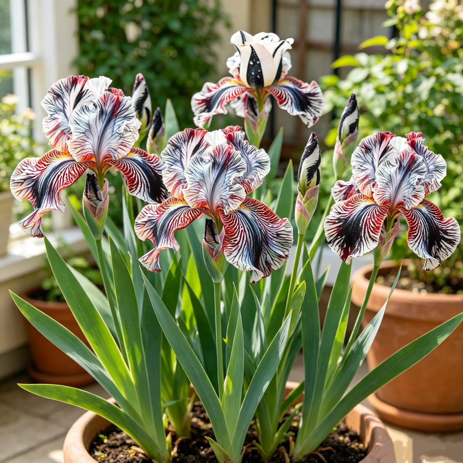 Premium Iris Bulbs — Non-GMO — Suitable for Home Landscaping (Non-Artificial)-4 Bulbs-J