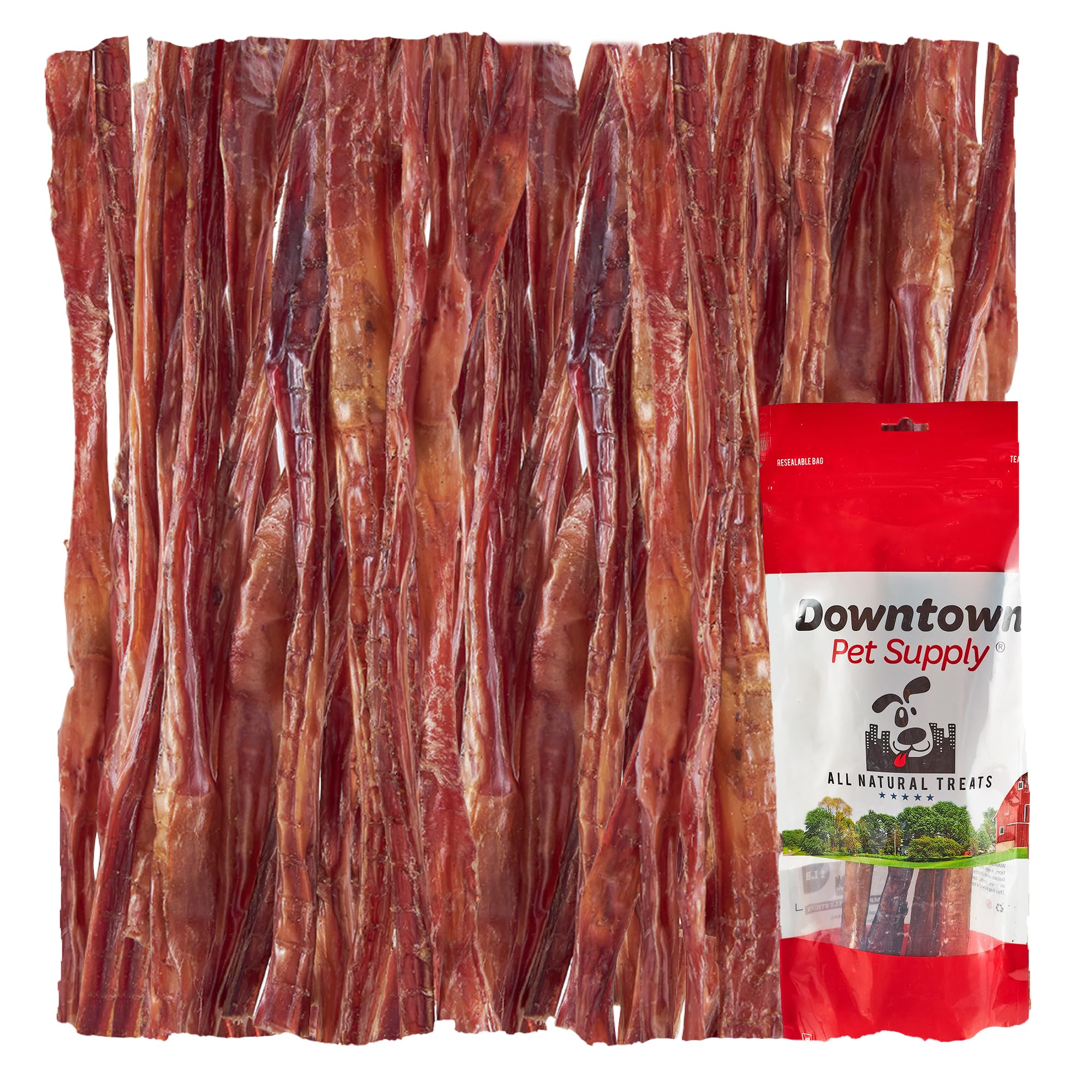 Downtown Pet Supply USA-Made Thin Junior Bully Sticks 12 - 1 2 LB - Bully Sticks for Small