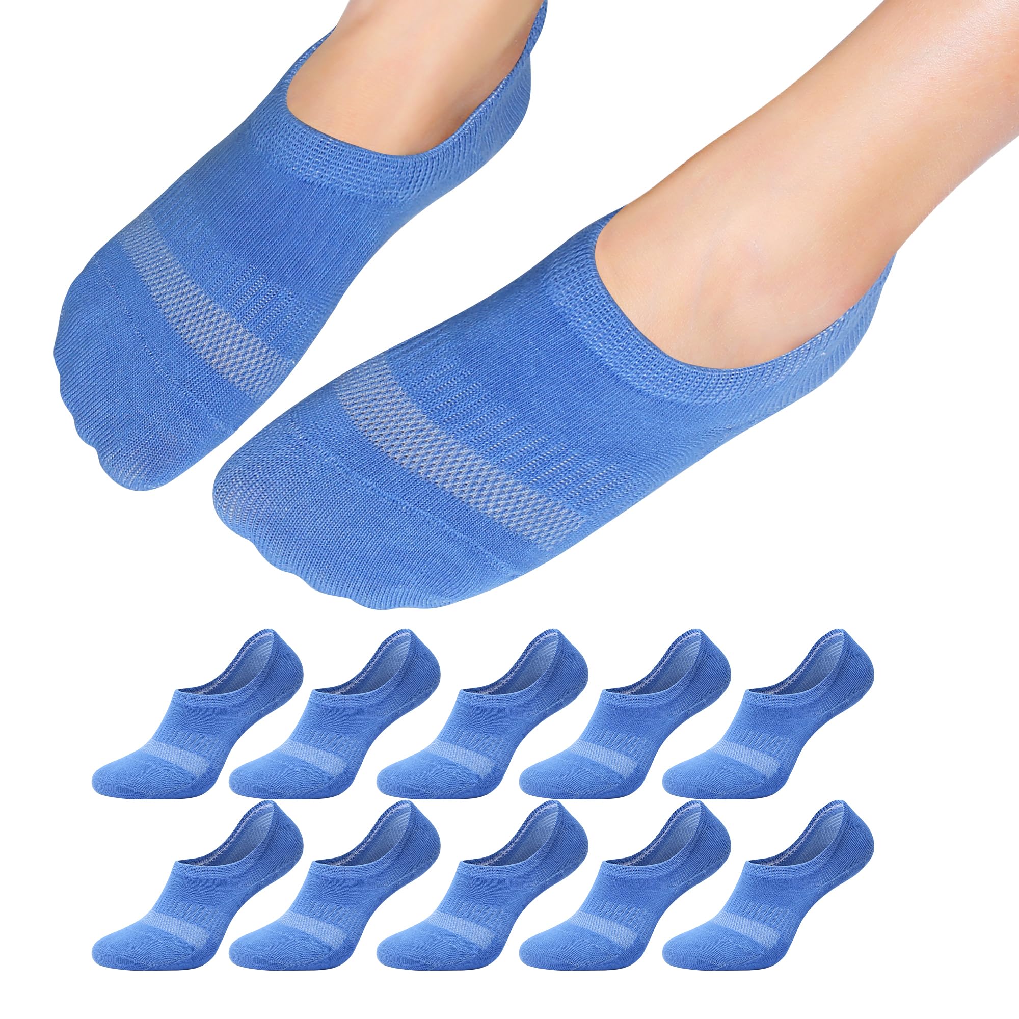 Falechay 10 Paar Sneaker Socken Damen Füßling Herren No show Unsichtbare Socken Sneakersocken
