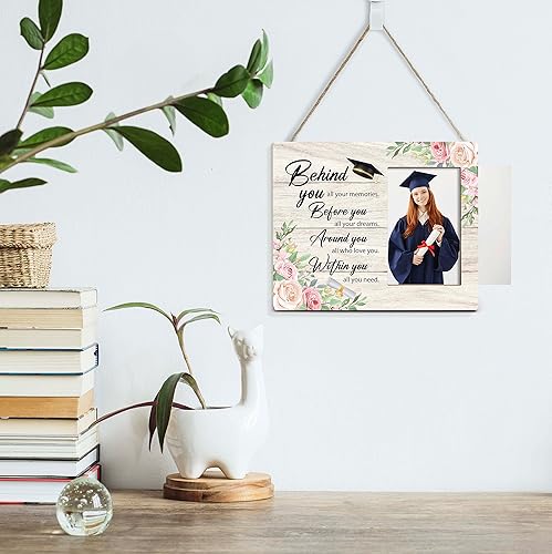 Miniatura 4 de Marco de fotos de graduación Behind You All Your Memories, regalos de graduación inspiradores para mujeres, amigas, hermanas y niñas, marco de fotos