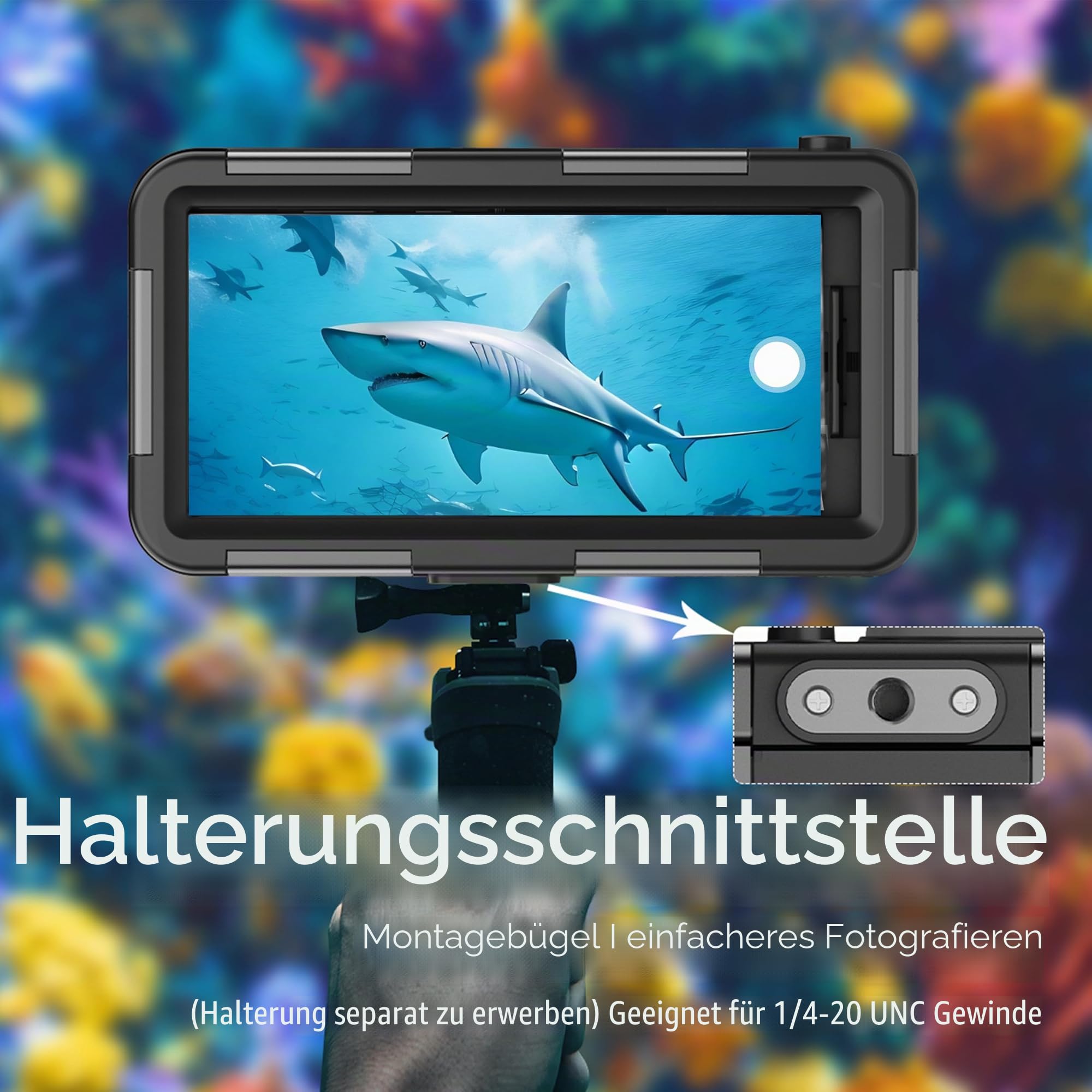 2025 Upgrade Universal Wasserdichte Handyhülle Tauch Schnorchel Telefonhülle für iPhone 16/16E/15/14/13/12/11 Pro/Pro Max/XS/X(Linker Lautstärketaste Version)Unterwasser Touchscreen Foto Video Gehäuse