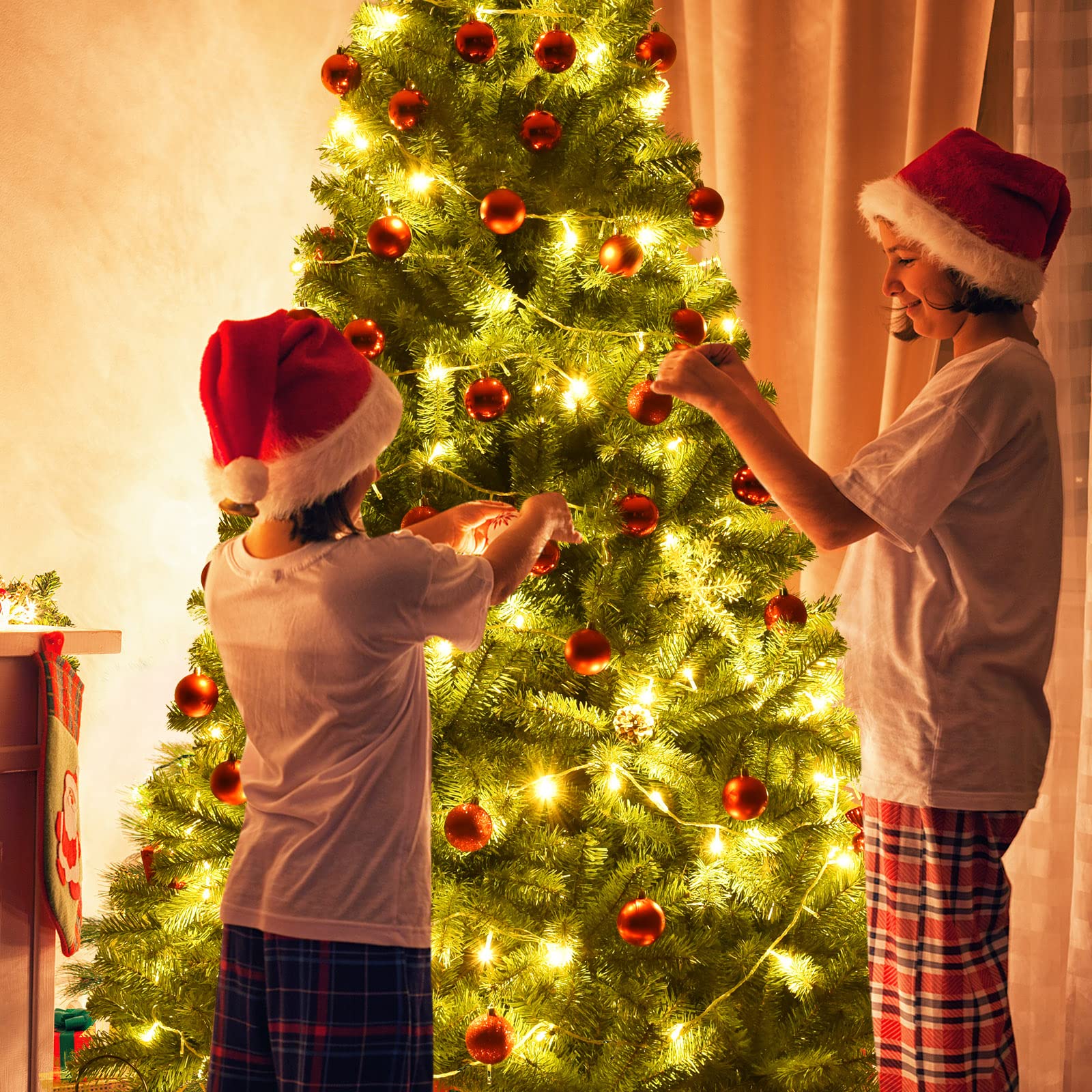 LIFEZEAL Sapin de Noël Artificiel 225 CM, Arbre de Noël Automatique avec 1346 Branches en PVC, Pieds Stables en Fer, Décorations de Noël pour Masion, Bureau, Magasin, Vert