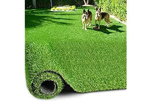 Artificial Grass Turf 4 FT × 6 FT - Realistic Fake Grass Rug with Drainage