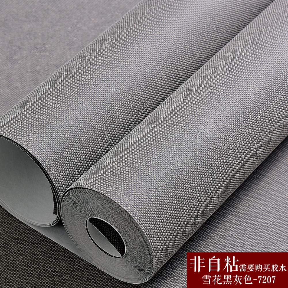 Fine 3D Wallpaper Modern Simple Warm Bedroom Living Room Non-self-Adhesive Plain Wallpaper-Dark Grey
