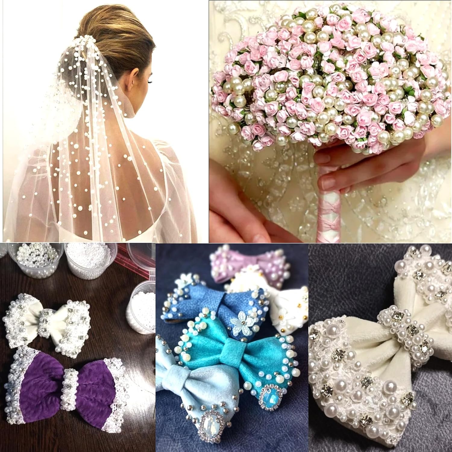 Pearls No Holes, 1200pcs Black Pearls for Crafting, 3mm Round Pearls Beads for DIY, Table Scatter, Home Wedding, Birthday Party, Home Decorat, Wedding, Birthday Party - Image 5