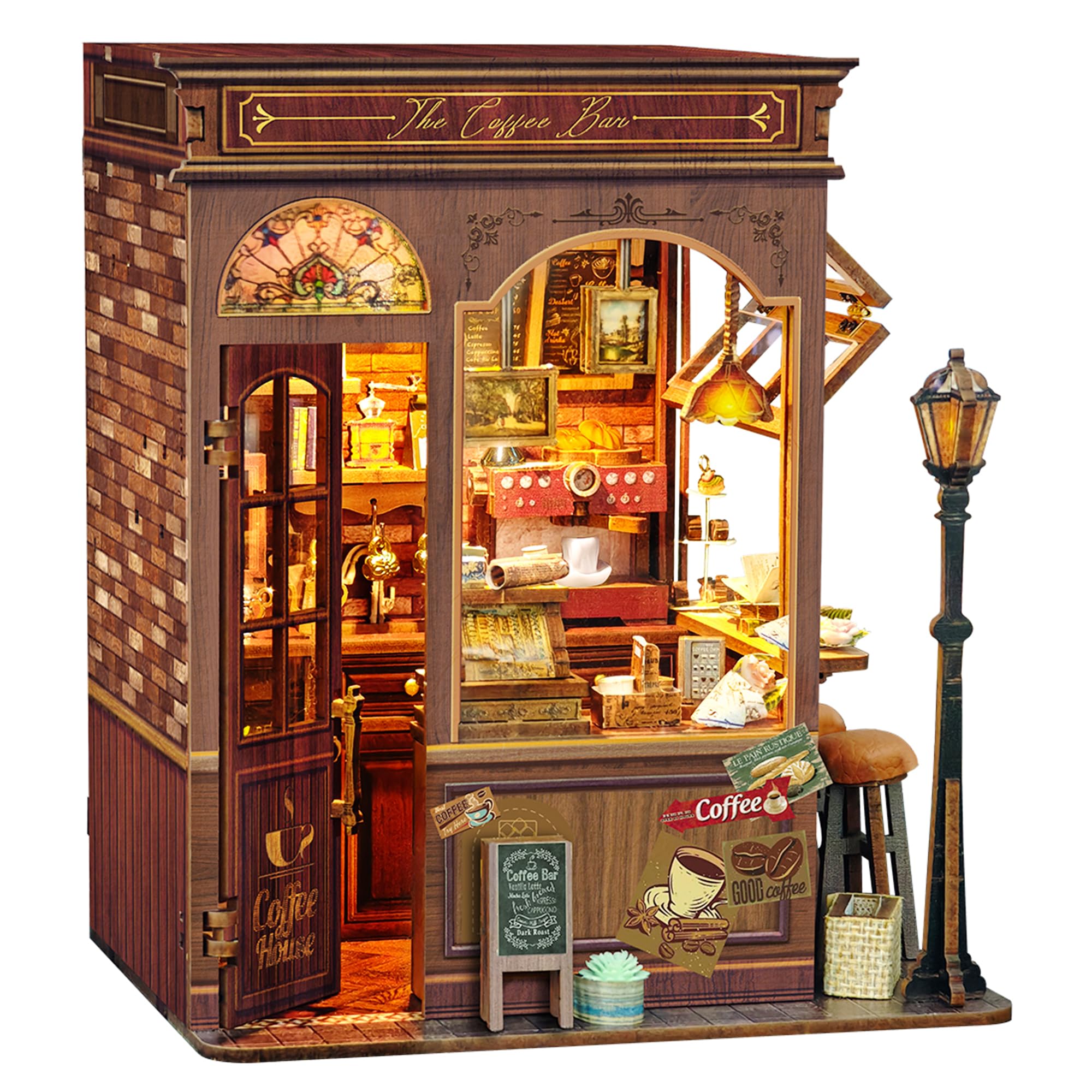Book Nook Kits for Adults, Morning Mist Cafe DIY Coffee Booknook