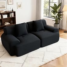 Loveseat Modular Sectional Sofa, Modern 2 Seat Couch with Deep Seat