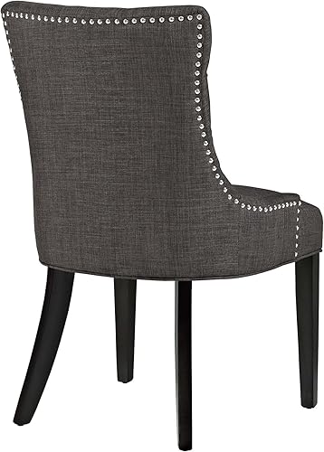 Miniatura 39 de Modway Regent - Silla de comedor de tela tapizada con botones en color blanco Blanco,Marrón,Granite,Laguna,Gris,claro,Naranja,Verde