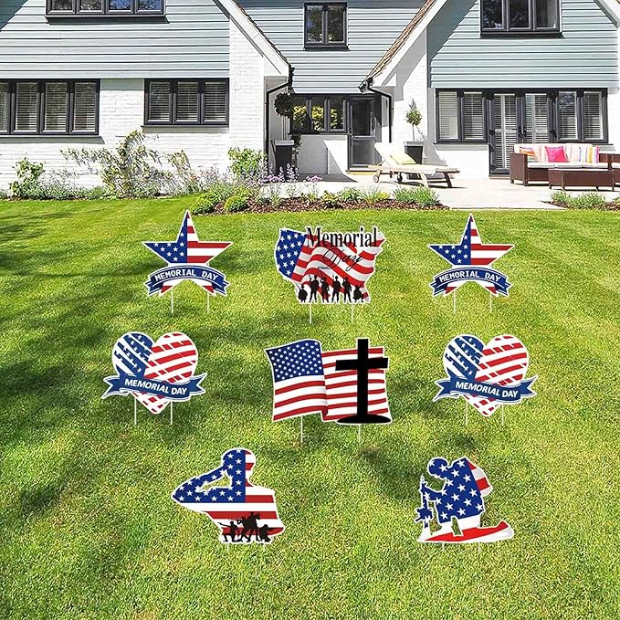 IRCOR Memorial Day Decorations Outdoor Memorial Day Yard