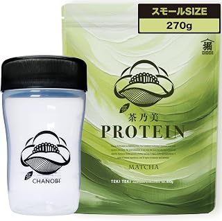 茶乃美 プロテイン 270g 一番茶 抹茶 ホエイ ソイ 人工甘味…