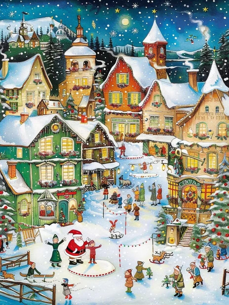 Christmas Street Jigsaw Puzzle - 70 Piece Adult Puzzles