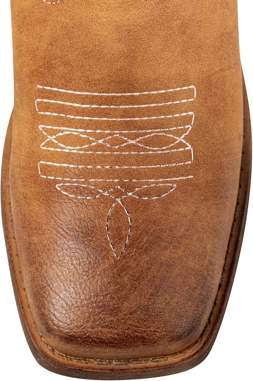 Fashion Cowboy Boots for Women Wide Square Toe Mid Calf Western Cowgirl Boots
