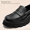 FITORY Loafers para Mujer Zapatos de Vestir Slip on Penny Loafers Plataforma 7