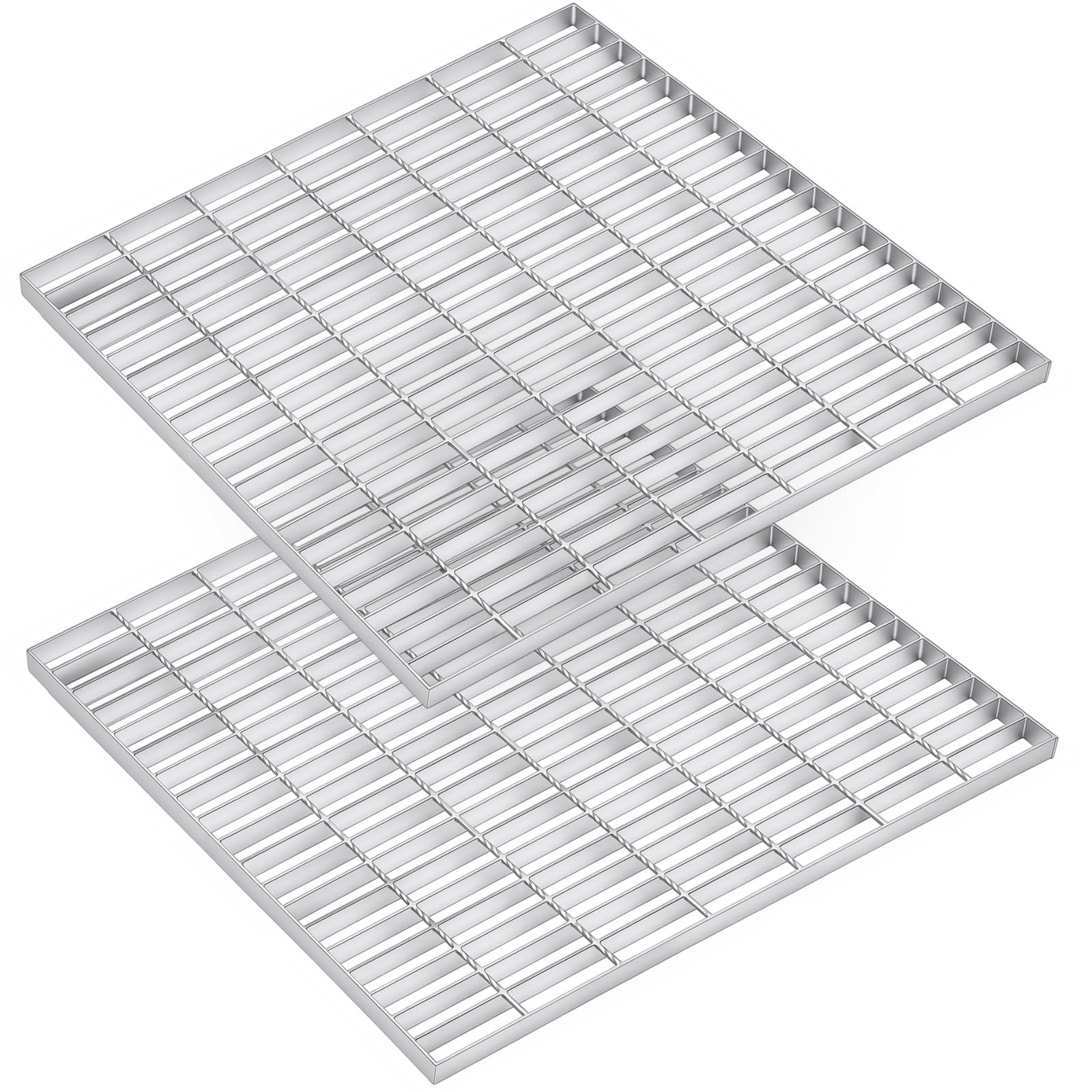 2 Pcs 28"x28" Hot-dip Galvanized Steel Drain Grate Cover Outdoor