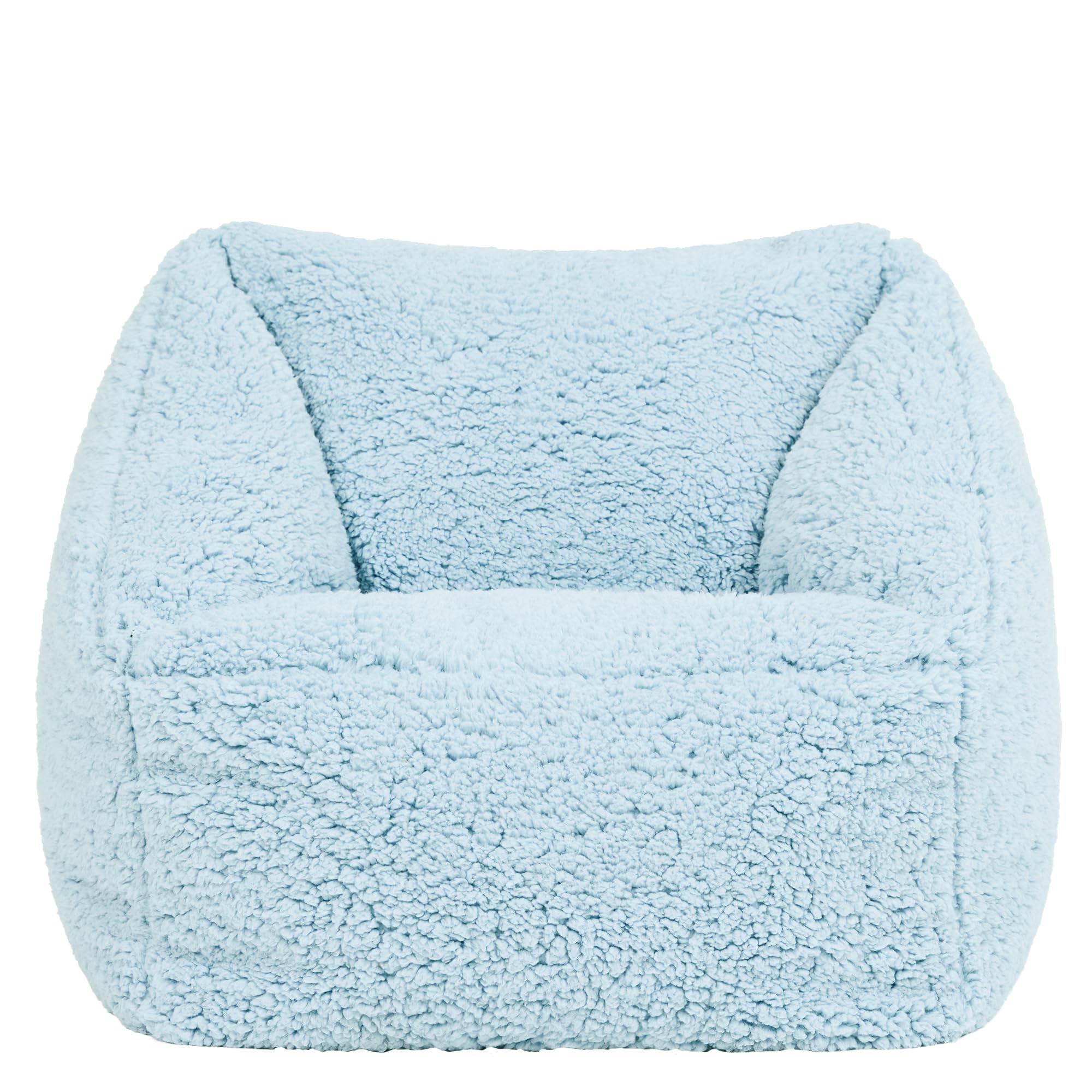 icon Natalia Fleece Kids Bean Bag Chair with Filling Included, Blue | Made in the UK, Kids Beanbag, Childrens Chair, Soft Plush Fabric, Comfy Chair for Bedroom or Playroom