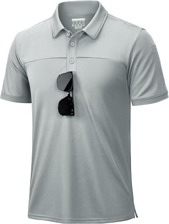 TACVASEN Mens Short Sleeve Polo Shirts UPF 50+ Tactical Collared Dry Fit