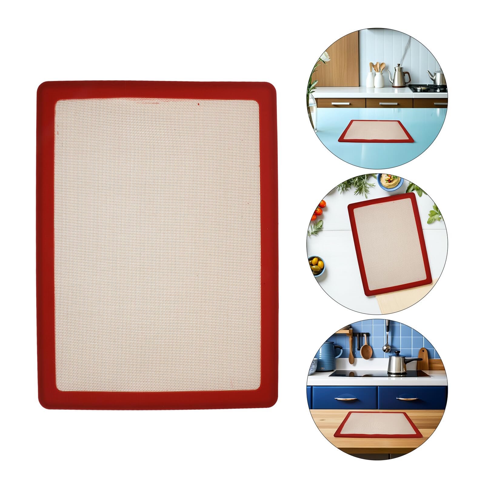 COLLBATH Silikon-backmatte für Backblech Antihaft-teigausrollmatte Wiederverwendbare Ofenmatte für Kuchen Brot und Gebäck