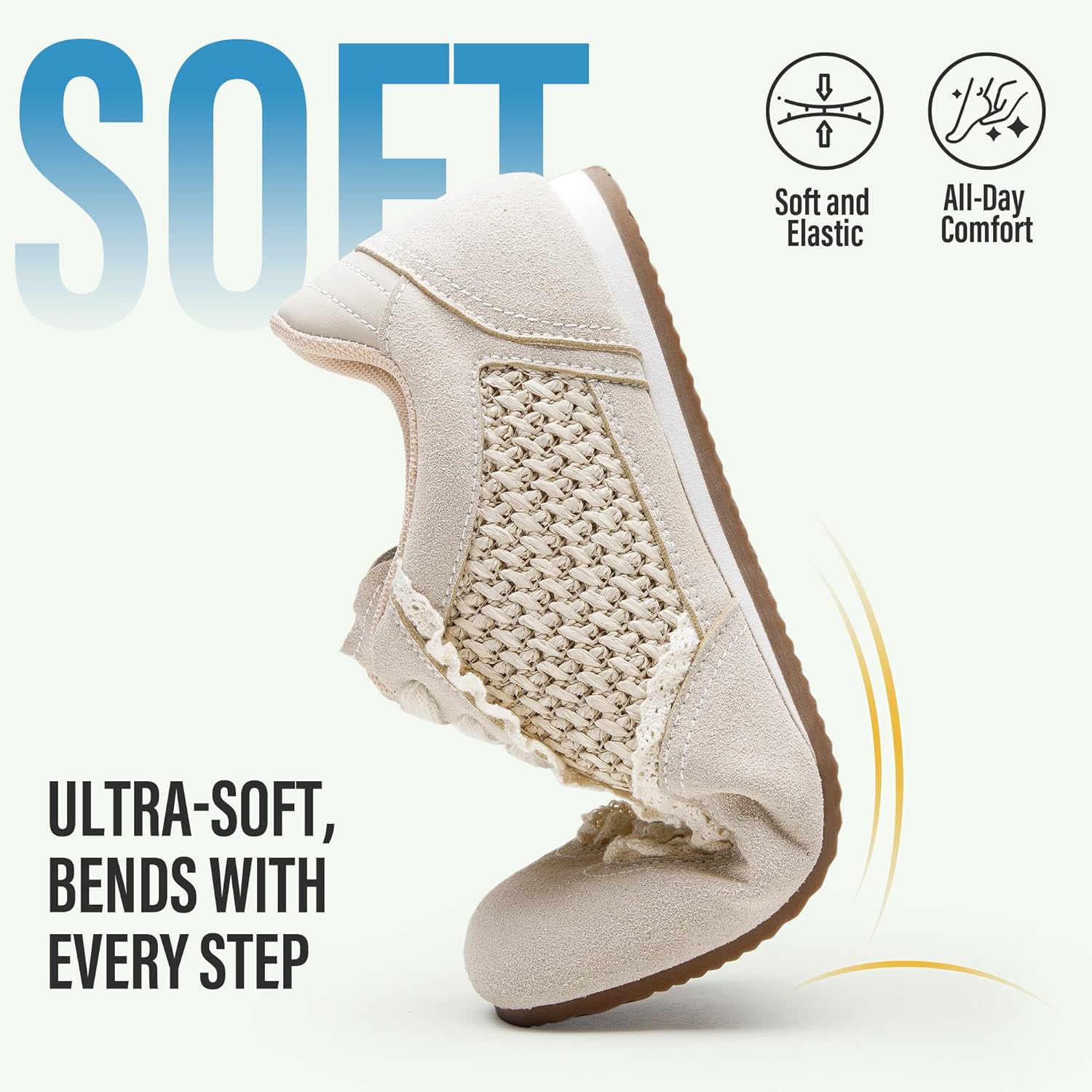 Vepose Women's Fashion Sneakers, Dressy Casual Square Toe Lace Detail Retro Tennis Shoes, Comfortable Walking 8205 Trainers