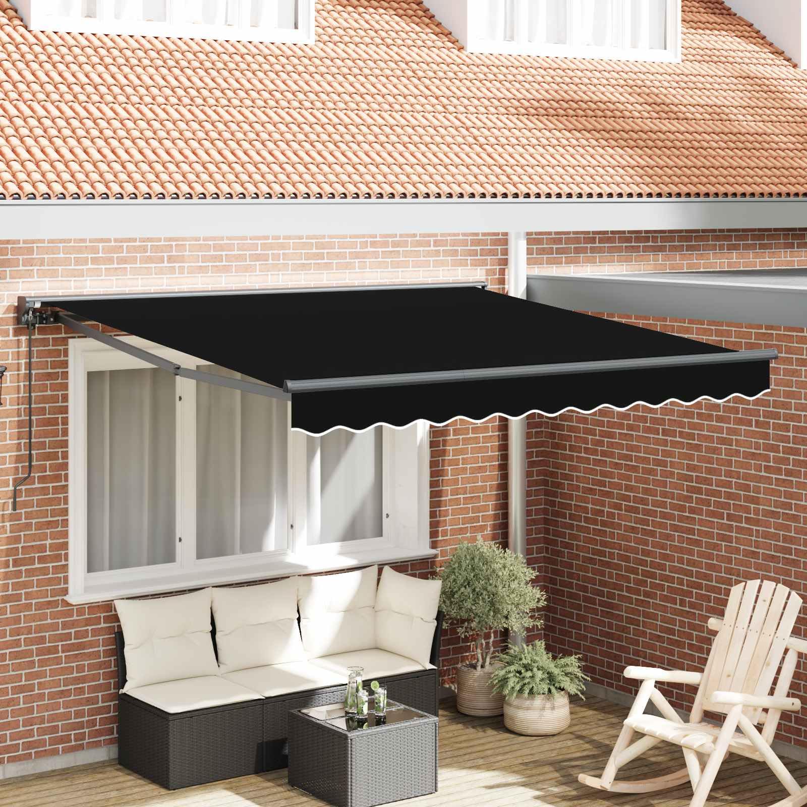 Store de terrasse rétractable contre la chaleur et les rayons UV