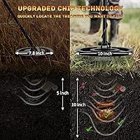 Vista 4 de Detector de metales para adultos y niños con bobina IP68 impermeable de 10 pulgadas, detector de oro ajustable de alta precisión, pantalla LCD de 10