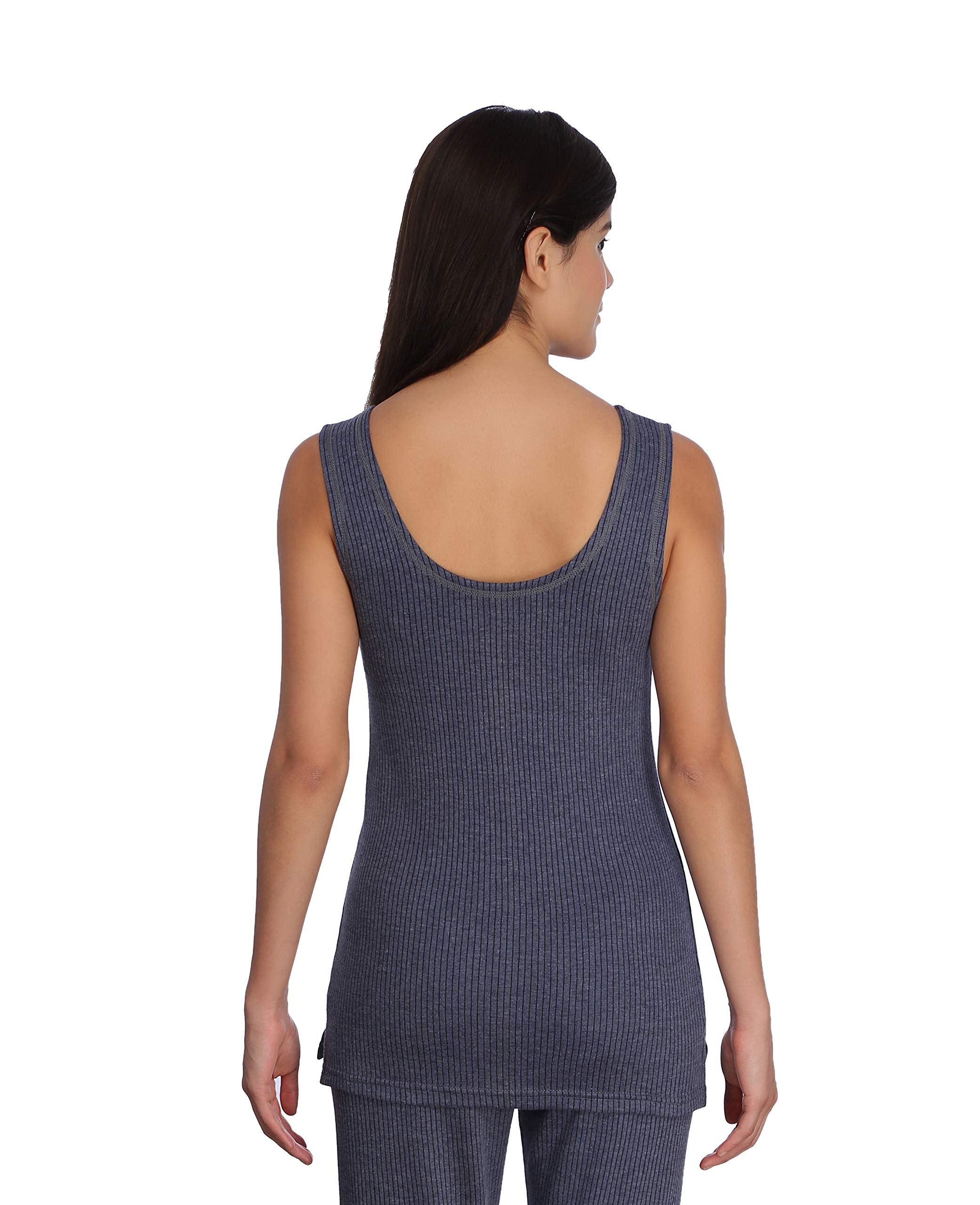 Selfcare Women Poly Cotton Thermal Regular Fit Top (Pack of 2 Top)(SW0286-L_Grey, Blue_Large) 1