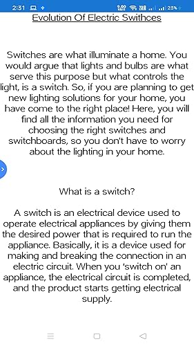 Evolution Of Electric Switches