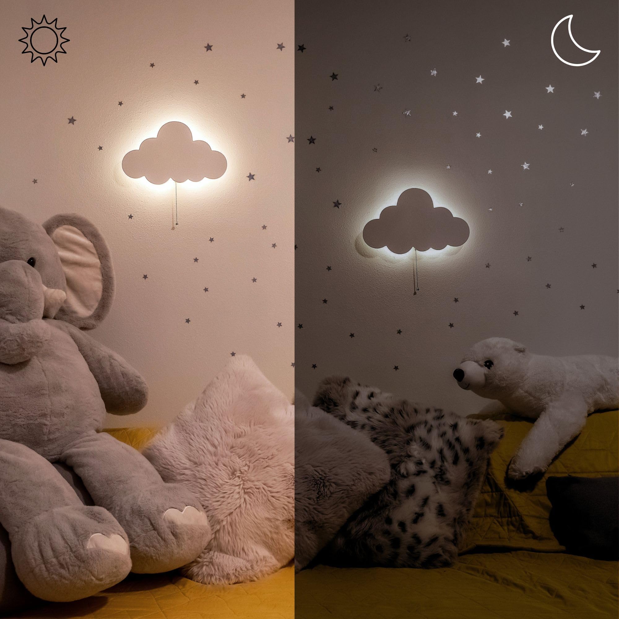 Cloud Light Floating Cloud Wall Lamp For Nursery Cute Floating Cloud Lamp For Kids Bedroom