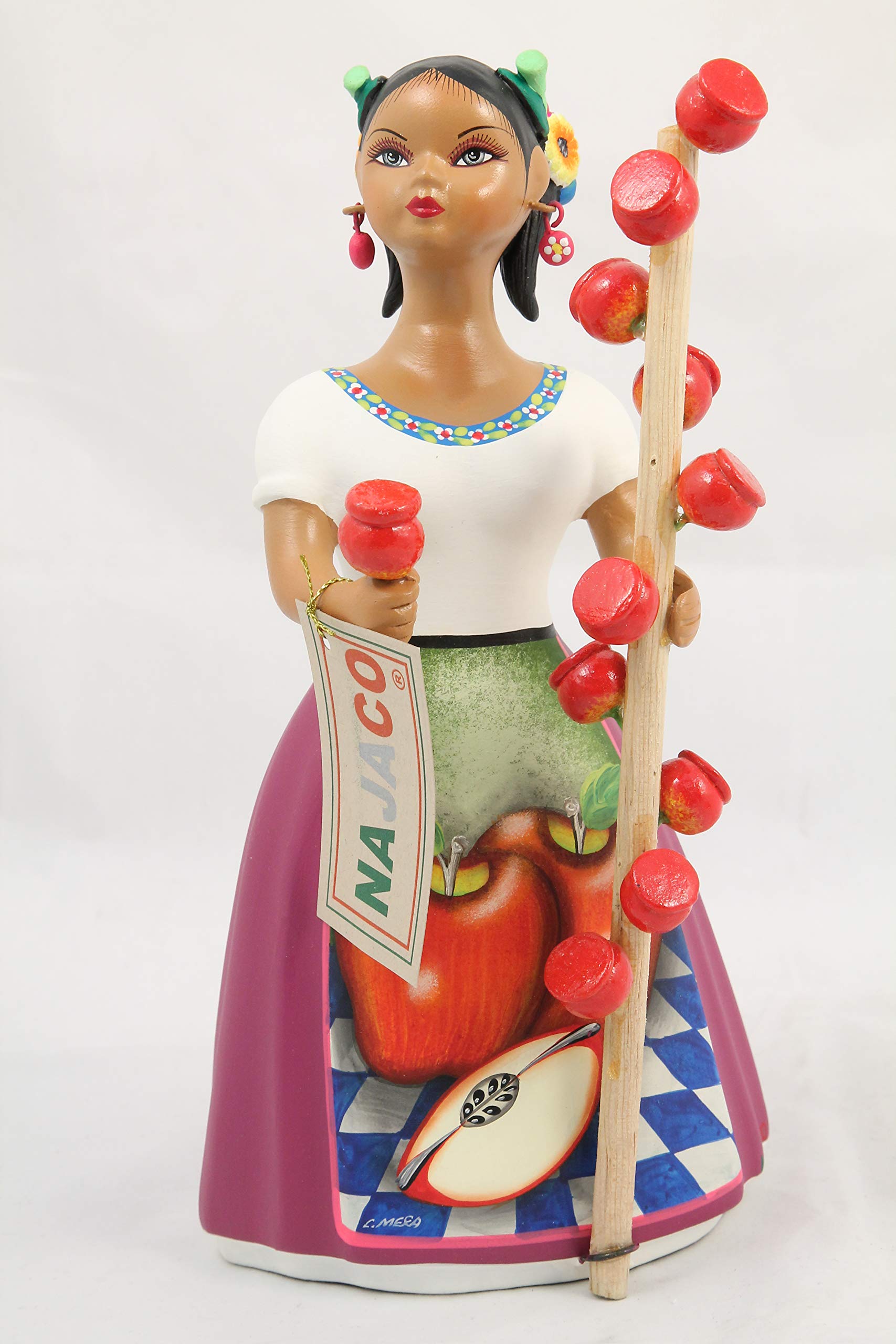NAJACO Premium Mexican Lupita Doll Candy Apple Seller (Purple)
