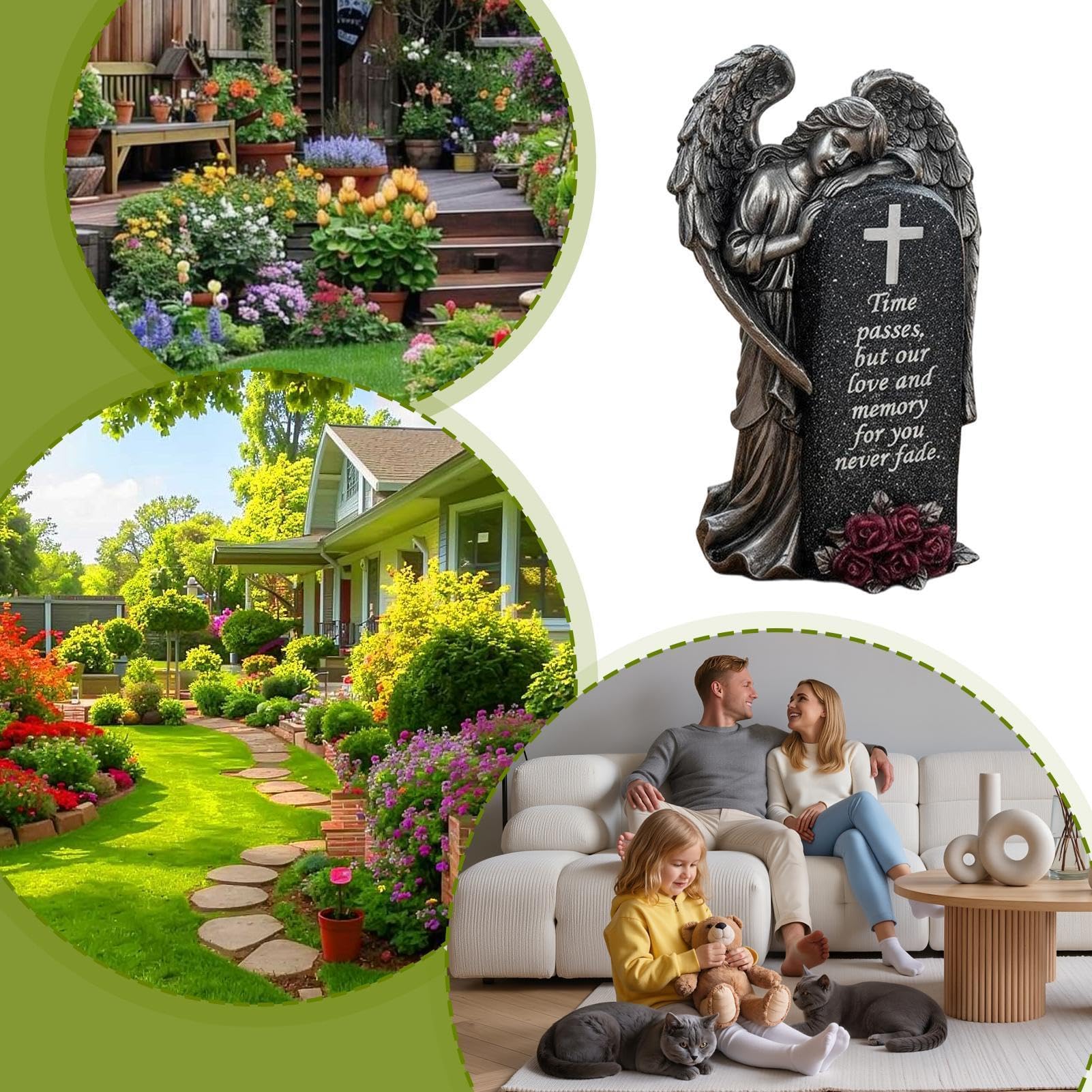 Figurine Di Angeli Ornamento Per Scrivania A Forma Di Lapide