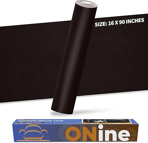 Miniatura 59 de ONine - Cinta de reparación de piel, parche para reparación de piel autoadhesivo de 12 x 48 pulgadas, impermeable, resistente al desgaste, para Negro