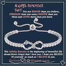 Infinity Bracelets for Women Teen Girl Gifts Trendy Stuff Birthday Gift for Her Friend Sister Stocking Stuffers for Teens Girlfriend Daughter Adjustable Tennis Bracelets Christmas Anniversary Jewelry
