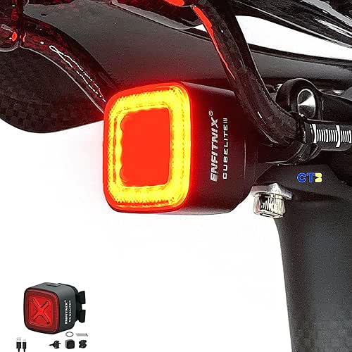 CUBELITE III Smart Bike Light,Ultra-high Visibility, Auto On/Off, Dual-Channel LED