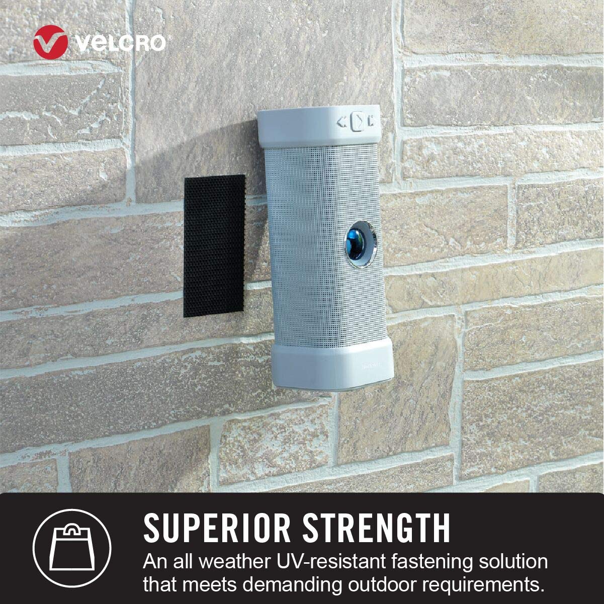 VELCRO Brand Industrial Fasteners Extreme Outdoor Weather Conditions Professional Grade Heavy Duty Strength Holds up to 15 lbs on Rough Surfaces, 4in x 1in (5pk), Strips, Gray