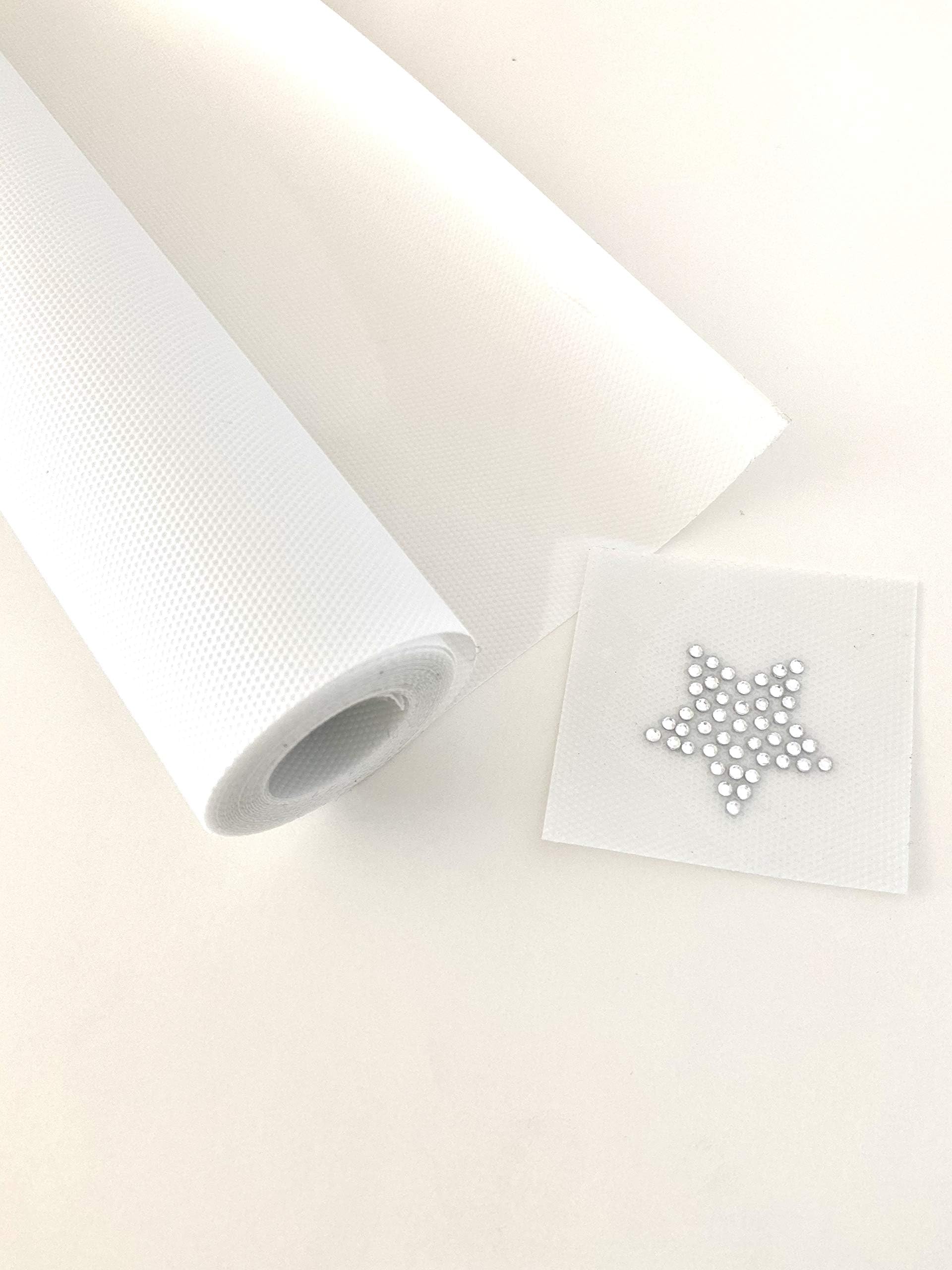 10 Ft x 12 inch Hot Fix Iron On Rhinestone Sticky Transfer Film Paper, Thick Tape; Easy to use in Continuous Roll, with Star Decal ~Rococo Designs